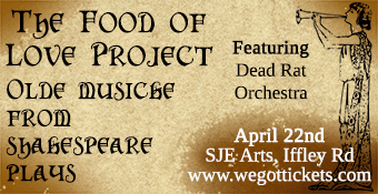 The Food of Love Project, April 22nd, SJE Arts