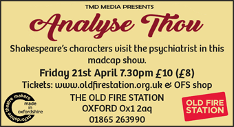 Analyse Thou at the Old Fire Station Friday 21st April