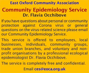 EOCA offers a new Community Epidemiology Service. Email questions to epidemiologist Dr Flavia Occhibove. Free, confidential.