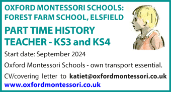 Montessori School seeks Part Time History Teacher - KS3 and KS4