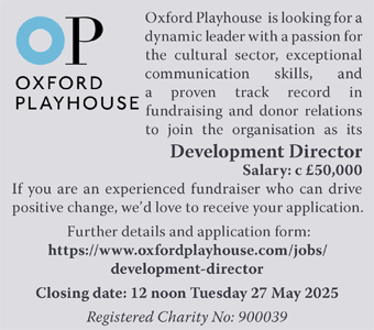 Oxford Playhouse seeks Development Director