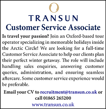 Transun seeks Customer service associate