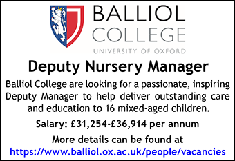 Balliol College seek Deputy Nursery Manager