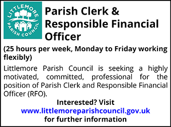 Littlemore Parish Council seek a Parish Clerk & Responsible Financial Officer 