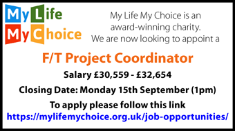 My Life My Choice seeks a F/T Project Coordinator
