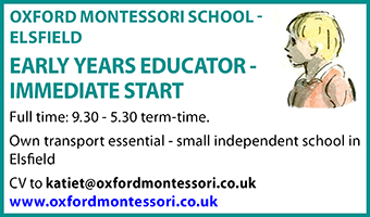 Montessori School seeks Early Years Educator, Immediate Start