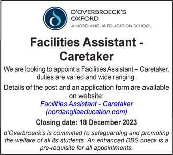 d'Overbroecks seeks Facilities Assistant - Caretaker
