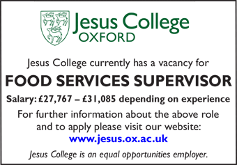 Jesus Christ seek Food Services Supervisor