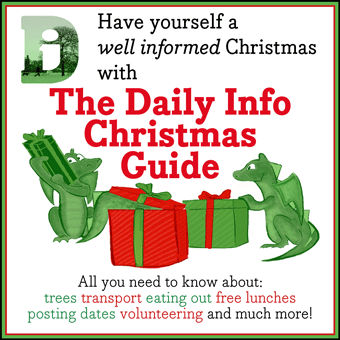 Daily Info's Guide to Christmas in Oxford: trees, transport eating out free lunches posting dates, volunteering and more!