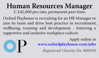 Oxford Playhouse is recruiting for an HR Manager to join its team and drive best practice