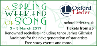 A Spring Weekend of Song, 3 - 5 March 2017