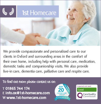 1st Homecare providing compassionate and personalised care across Oxford