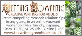Getting Romantic course from The Writers' Greenhouse - creative writing for adults
