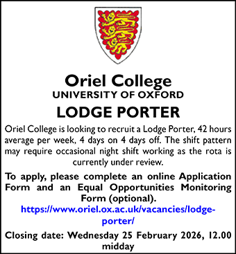 Oriel College seeks Lodge Porter