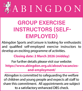 The Abingdon Foundation is looking to appoint Group Exercise Instructors (self-employed)