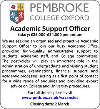 Pembroke College seeks an Academic Support Officer