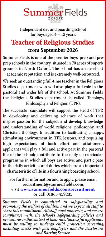 Summer Fields seeks a Teacher of Religious Studies