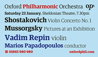 Oxford Philharmonic Orchestra presents Shostakovich and Mussorgsky, Saturday 23 January, 7.30pm