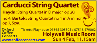 Coffee Concerts: Carducci String Quartet, Sunday 4th February