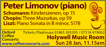 Coffee Concerts: Peter Limonov (piano), Sunday 28th January