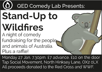 QED Comedy Lab presents Stand Up to Wildfires