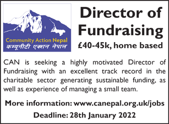 Community Action Nepal seek a Director of Fundraising