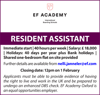 EF Academy seek a Resident Assistant