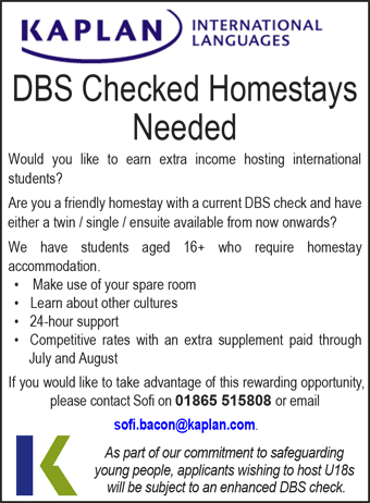 Got a spare room? Kaplan International English seek DBS checked Homestays for students aged 16 and over