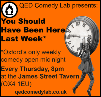 QED Comedy Lab presents: Comedy Open Mic Night every Thursday from 8pm at the James Street Tavern