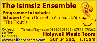 Coffee Concerts: The Isimsiz Ensemble, Sunday 24th September 2017