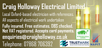 Craig Holloway Electrical Ltd. Qualified, experienced, professional electrician. All aspects of electrical work undertaken