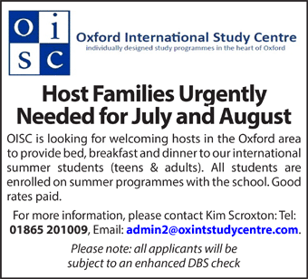 Host Families Urgently Needed for July and August