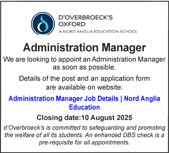 d'Overbroecks seeks Administration Manager