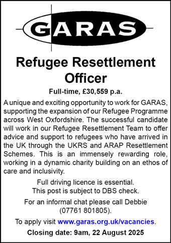 GARAS seek Refugee Resettlement Officer, Full-time, Â£30,559 p.a.