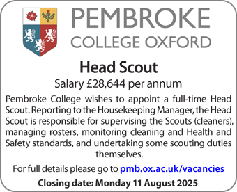 Pembroke College seeks a Head Scout