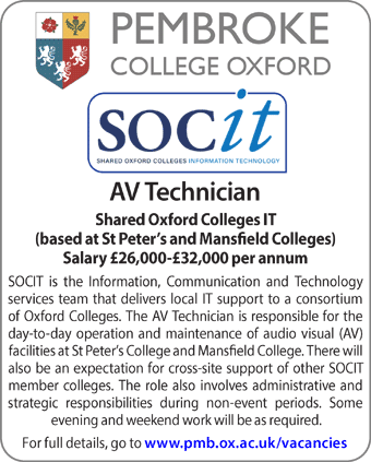 Pembroke College seeks AV Technician