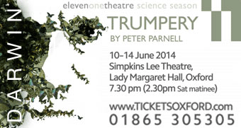 ElevenOneTheatre present Trumpery - the story of Charles Darwin & Alfred Wallace, 10 - 14 June, Simpkins Lee Theatre LMH