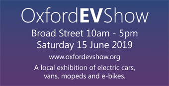 Oxford EV Show, Saturday 15th June, Broad Street, 10am - 5pm