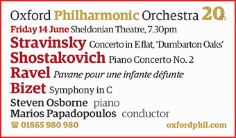 Stravinski, Shostakovich, Ravel, Bizet, Friday 14 June, Sheldonian Theatre