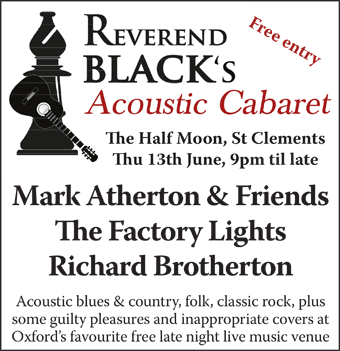 Reverend Black's Acoustic Cabaret: Mark Atherton & Friends, The Factory Lights, Richard Brotherton