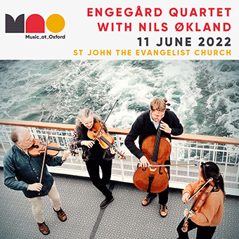 Music at Oxford presents Engegard Quartet with Nils Okland, St John the Evangelist Church, Saturday 11th June