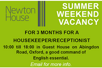 Newton House seeks receptionist