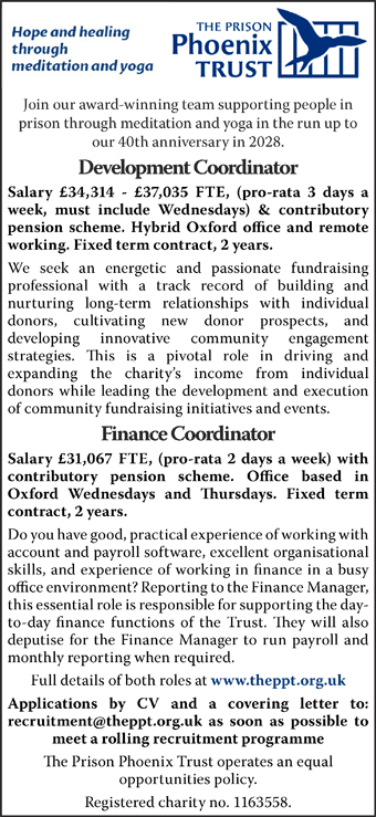 The Prison Phoenix Trust is Recruiting
