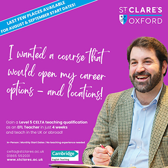 St Clare's offers Level 5 CELTA teaching qualification courses