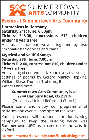 Events at Summertown Arts Community 