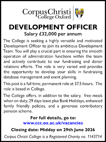 Corpus Christi seeks Development Officer Corpus Christi seeks Development Officer