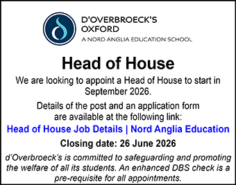 dâOverbroeckâs are looking to appoint a Head of House dâOverbroeckâs are looking to appoint a Head of House