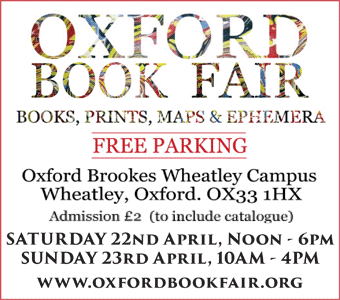 Oxford Book Fair 22nd - 23rd April