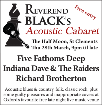 Reverend Black's Acoustic Cabaret: Five Fathoms Deep, Indiana Dave & The Raiders, Richard Brotherton