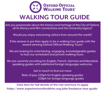 Experience Oxford seek Walking Tour Guide